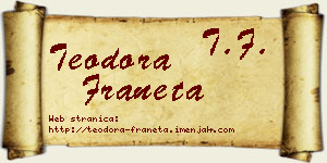 Teodora Franeta vizit kartica